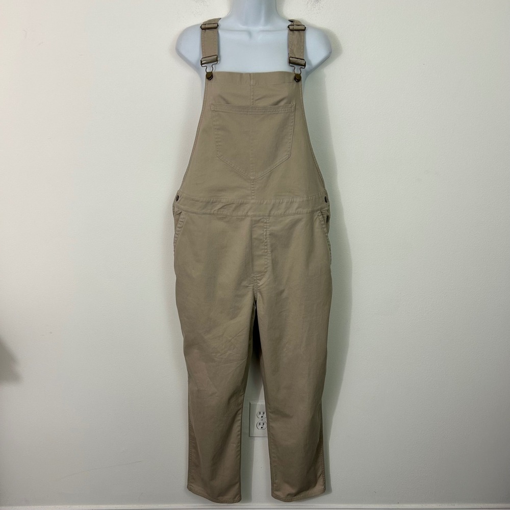 Toad&Co Womens Large Cottonwood‎ Overall Tan Khaki Relaxed Fit